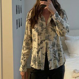 & Other Stories Satin printed shirt